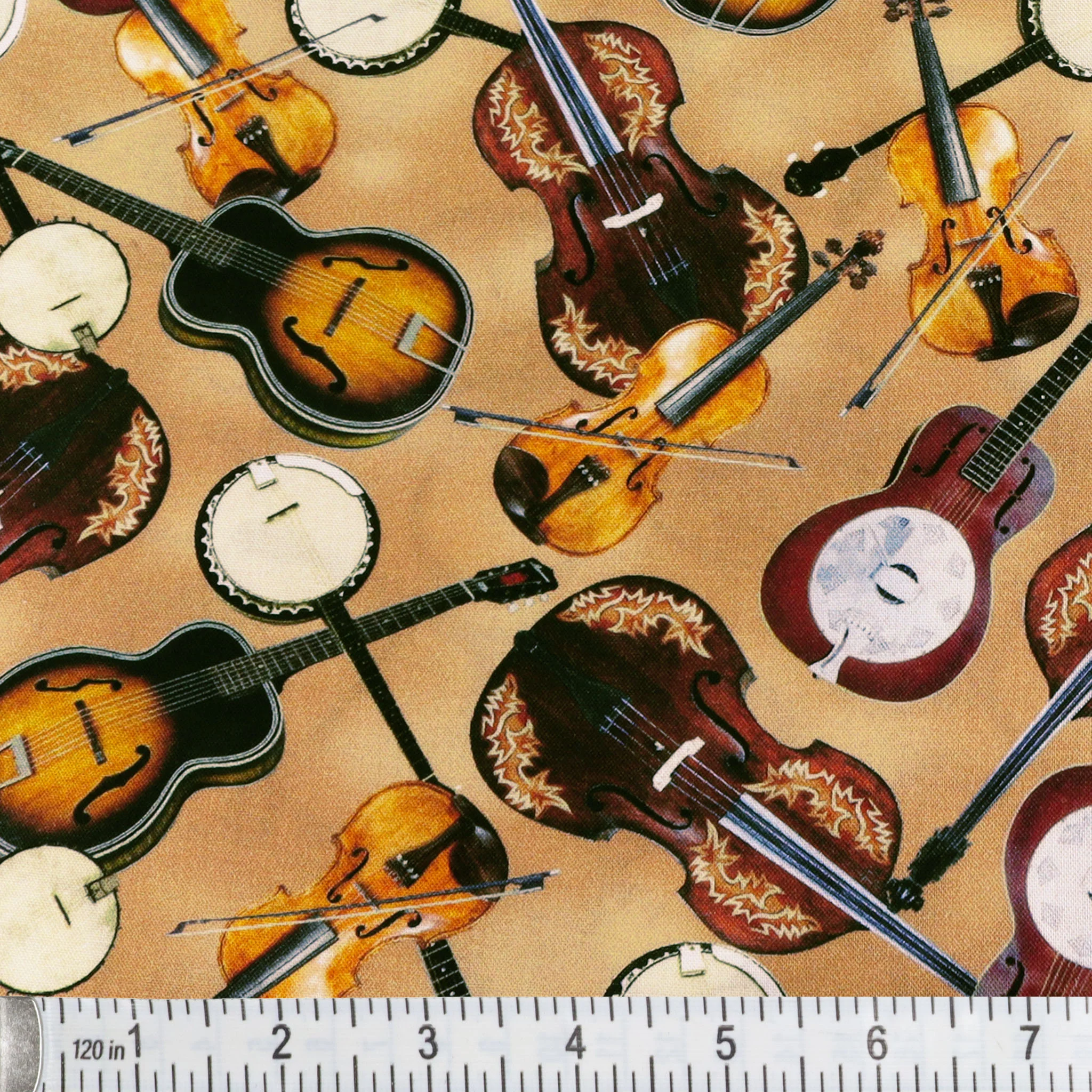 Yellowstone Fabric Collection - Country Music Light Brown - Image 2