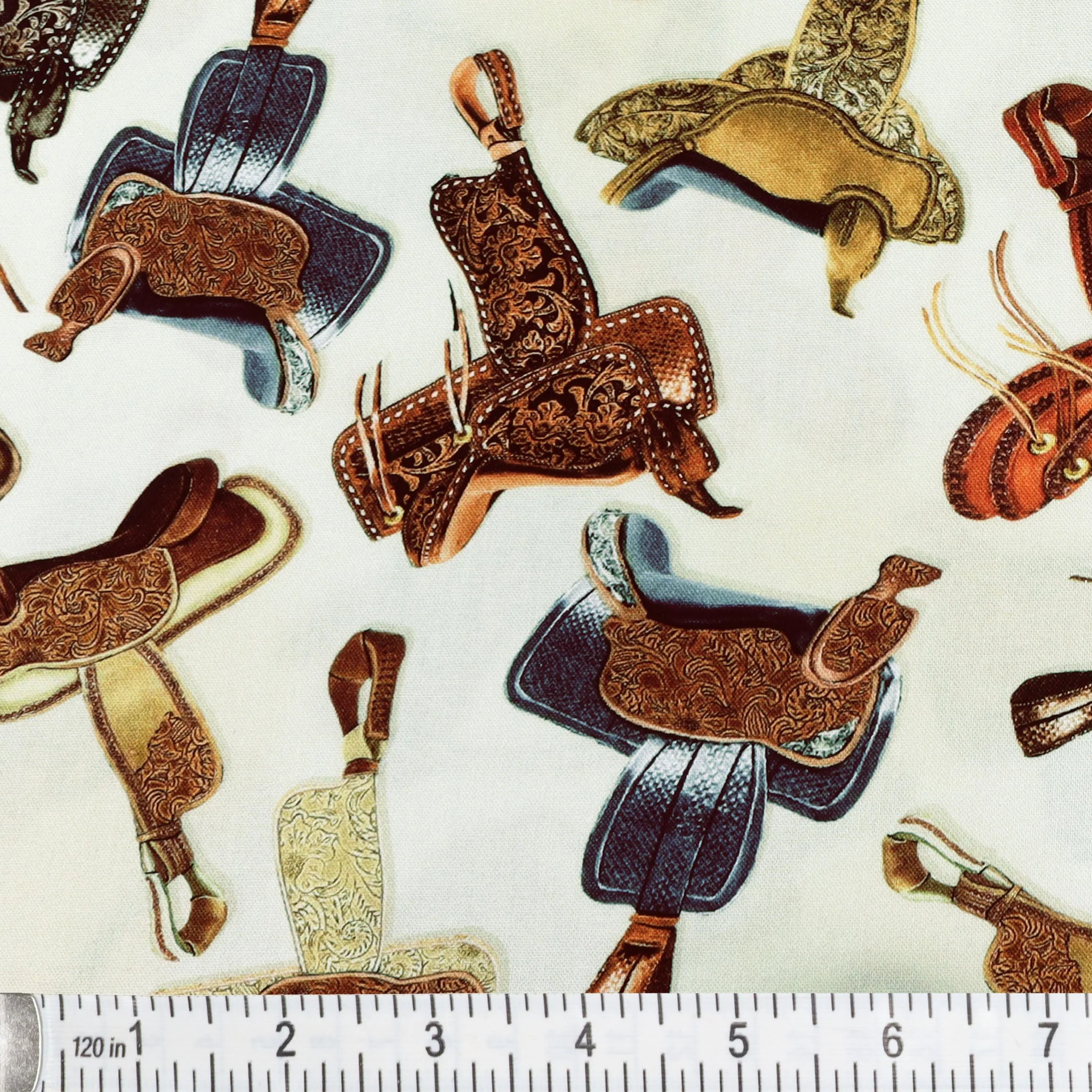 Yellowstone Fabric Collection - In The Saddle Ecru - Image 2