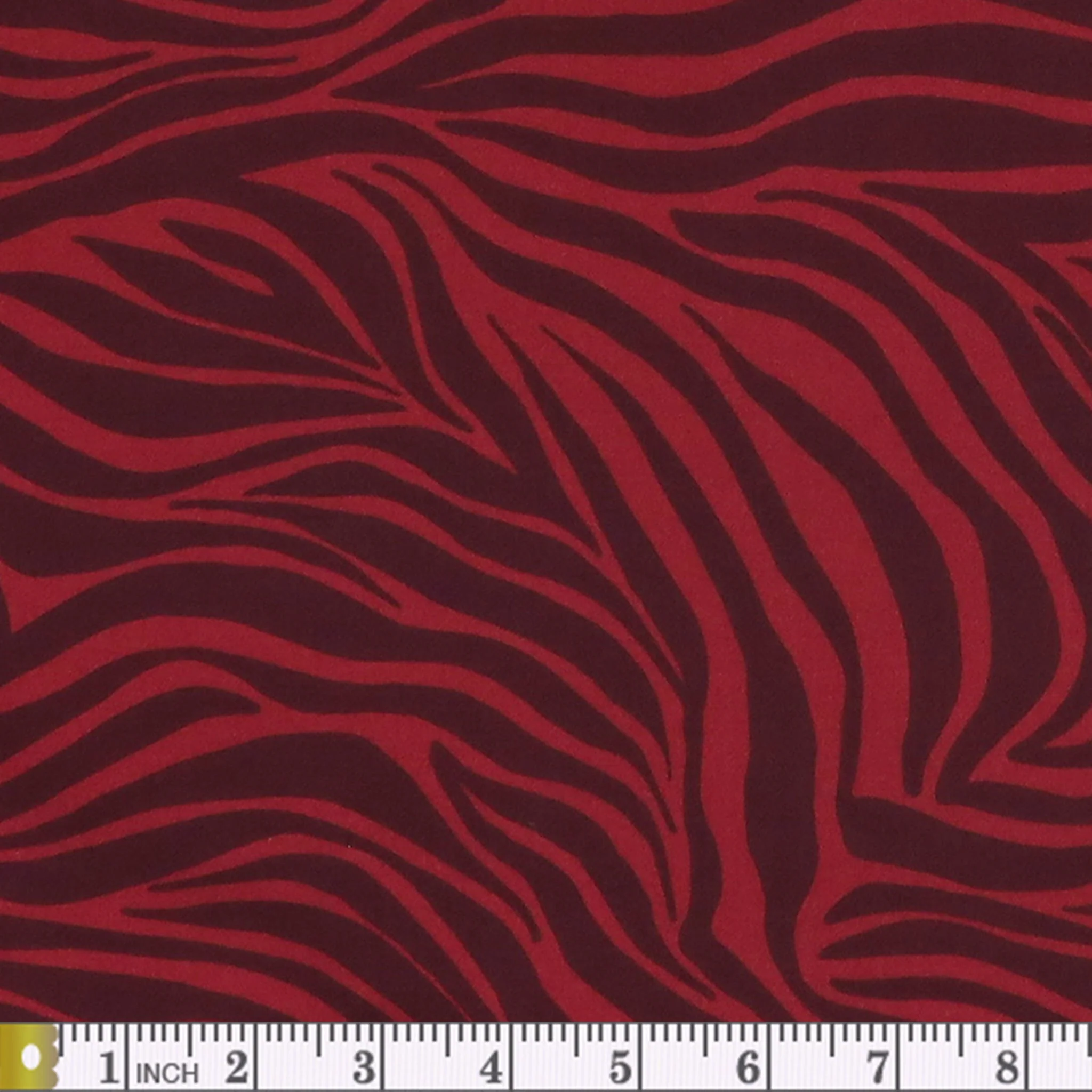 Zebras Fabric Collection - Red Zebra Stripes - Image 2