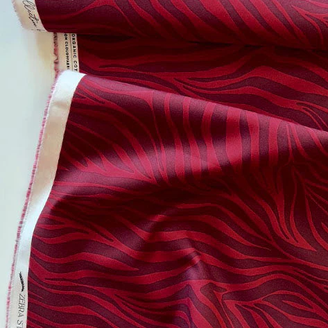 Zebras Fabric Collection - Red Zebra Stripes - Image 4